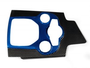 Alfa Romeo Giulia Center Console Trim - Carbon Fiber - Center Tunnel Trim - Blue Candy Details - Pre '20 Models